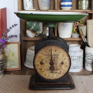 Rare Homepride Antique Scales, Homepride Advertising, Enamel Scale, Vintage Scale, Rustic Kitchen Scale, Antique Scale, English Scale, Scale