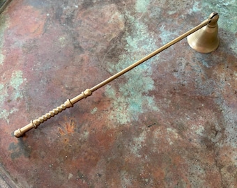 Vintage brass candle snuffer