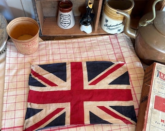 Vintage Union Jack Flag: British Made Cotton Decor, Circa 1930s
