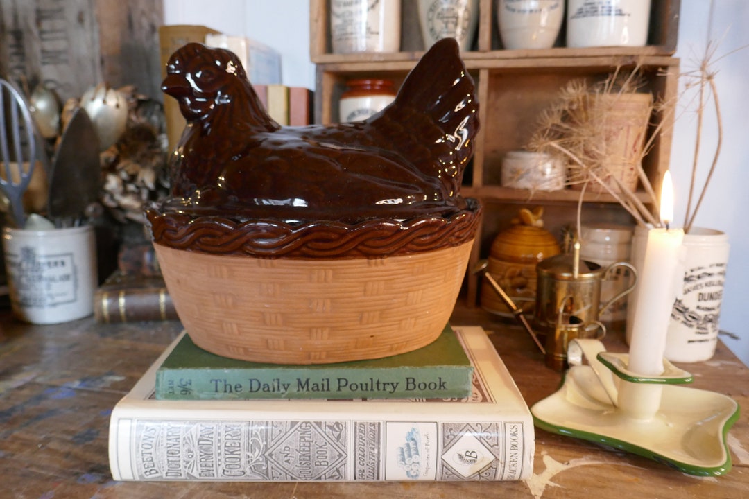 Vintage Hen on Nest Vintage Egg Holder Vintage Chicken on Nest