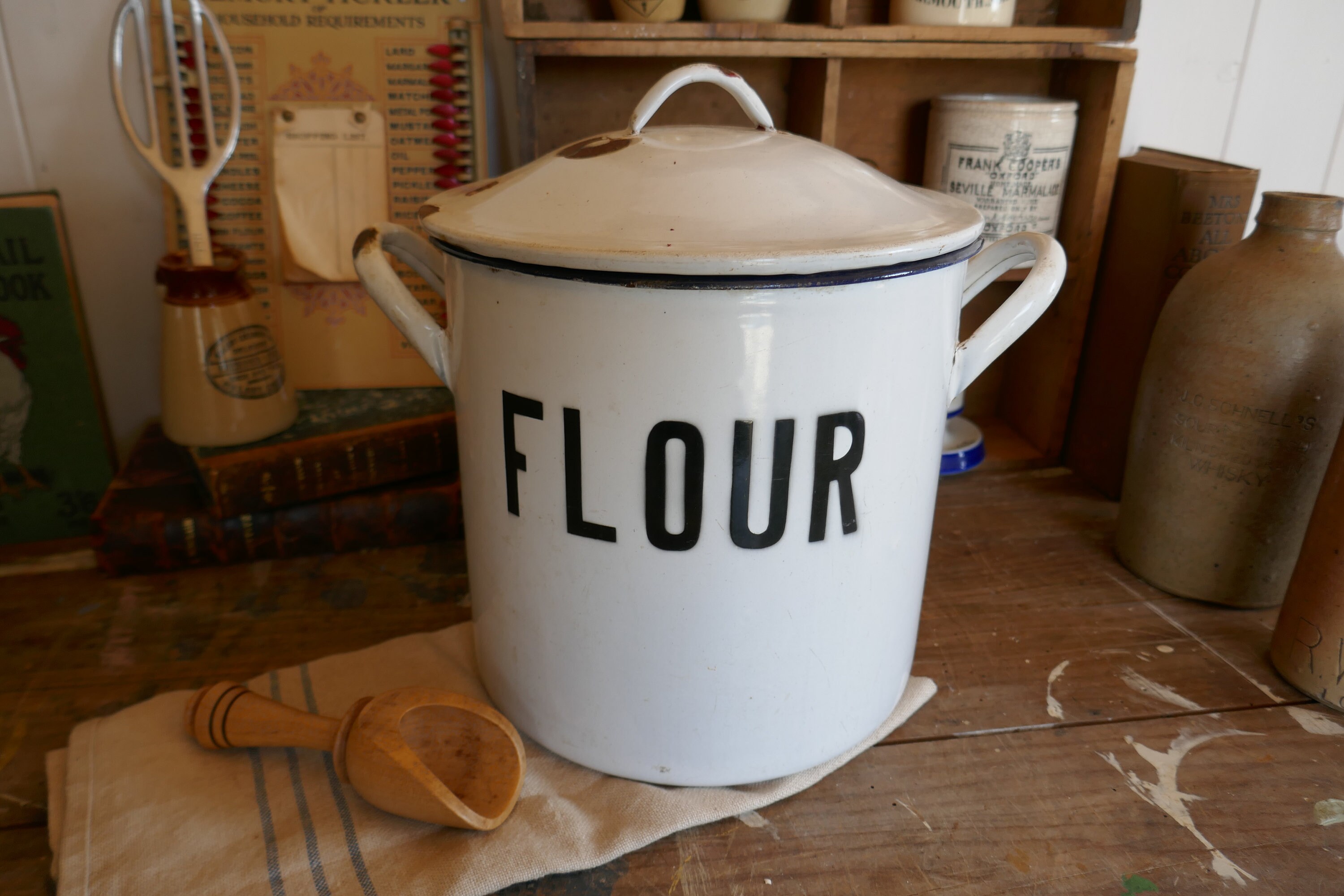 Vintage Emaille Mehltonne Vintage Mehltonne | Etsy