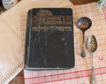 Rare 1900s Antique English Recipe Book: Vintage Cookery Book