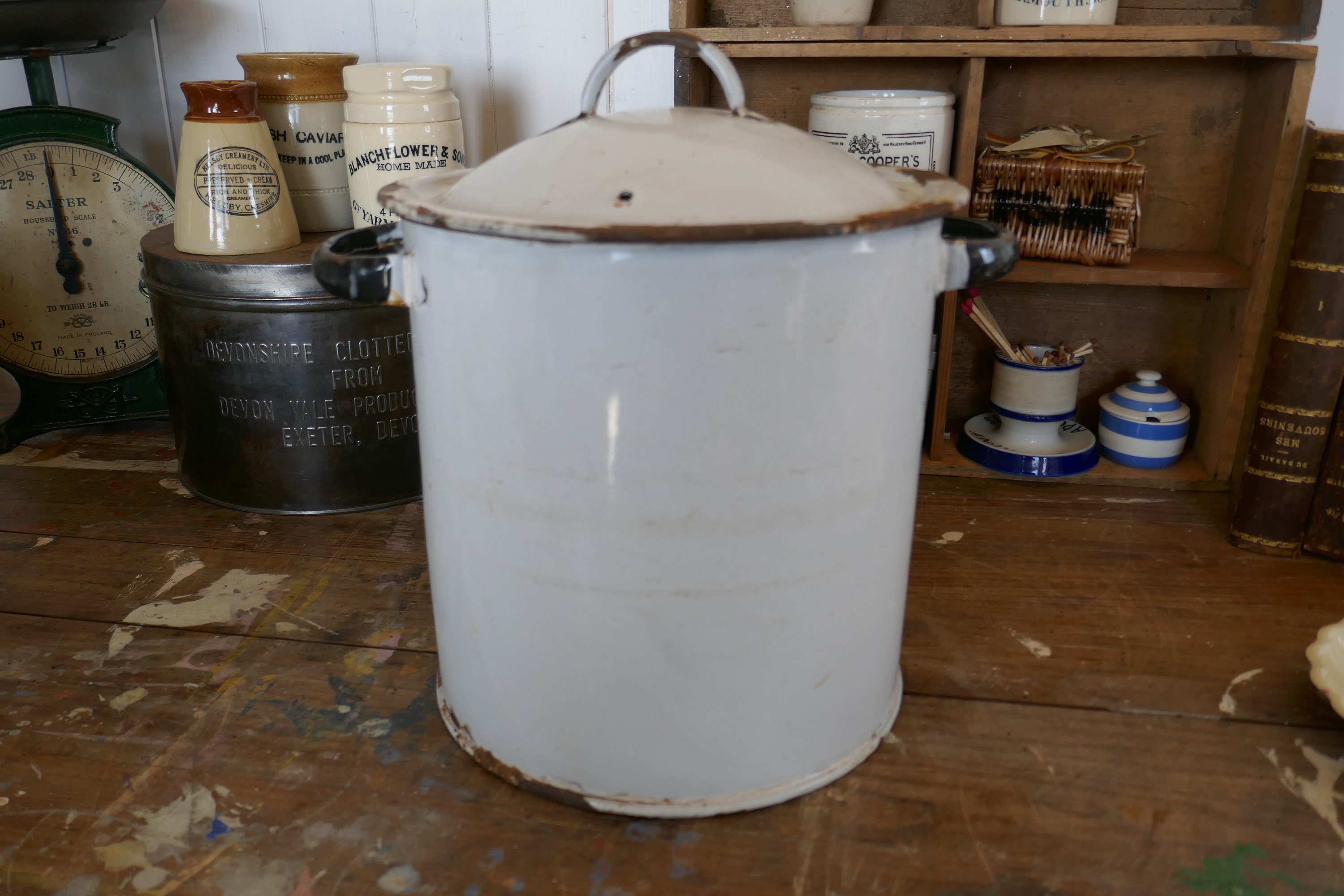 Vintage Enamel Flour Bin Vintage Flour Bin Flour Store Etsy UK