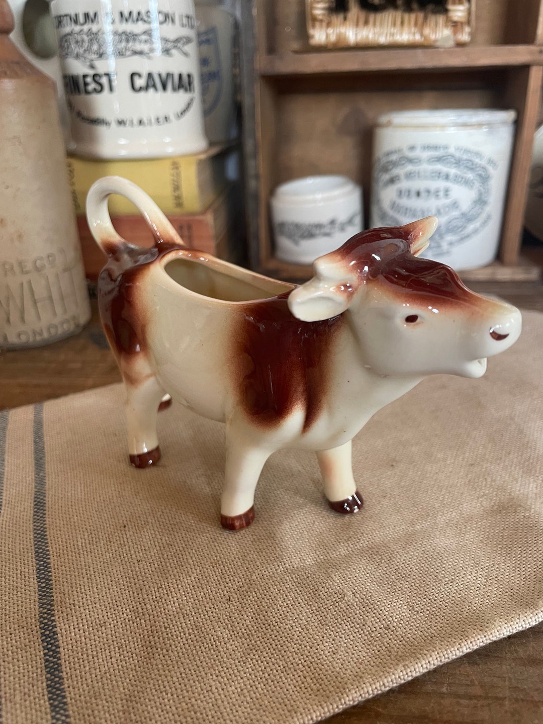 Vintage Cow Milk Jug English Milk Jug Cow Milk Jug Milk Etsy
