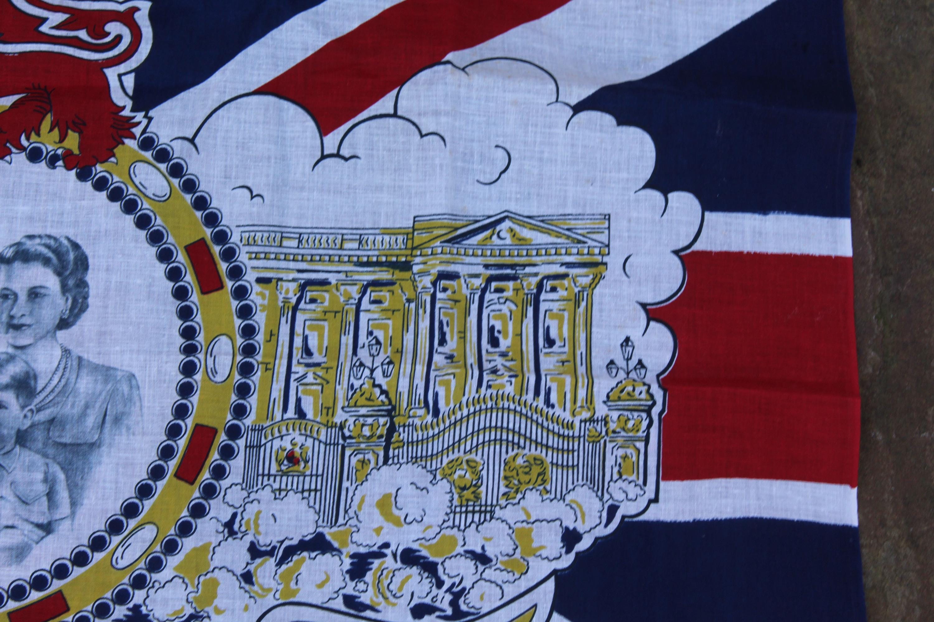 Vintage Queen Elizabeth Flag, Union Jack Flag, British Decor - Etsy UK