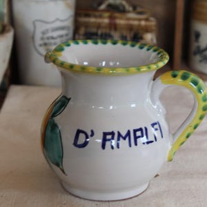 Vintage Italian Studio Pottery Jug: Handmade Jug pitcher