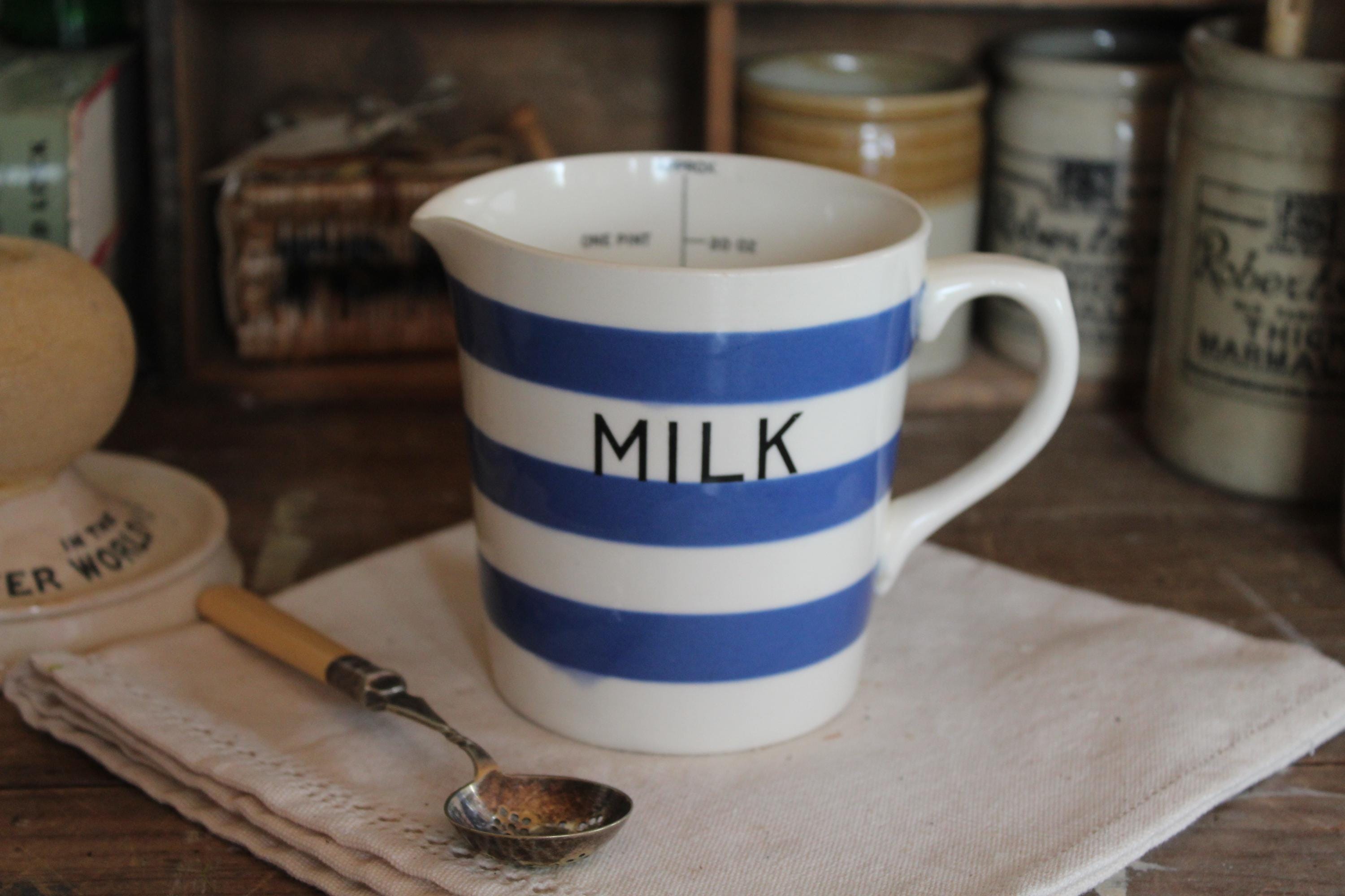 Vintage Blue Striped Milk Jug: Cornishware Style Pitcher - Etsy
