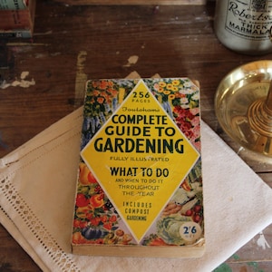 Vintage English Gardening Book, Vintage Garden Book, Coffee table book, Flower Book, Decorative Book, Gardening book, Vegetable Garden book