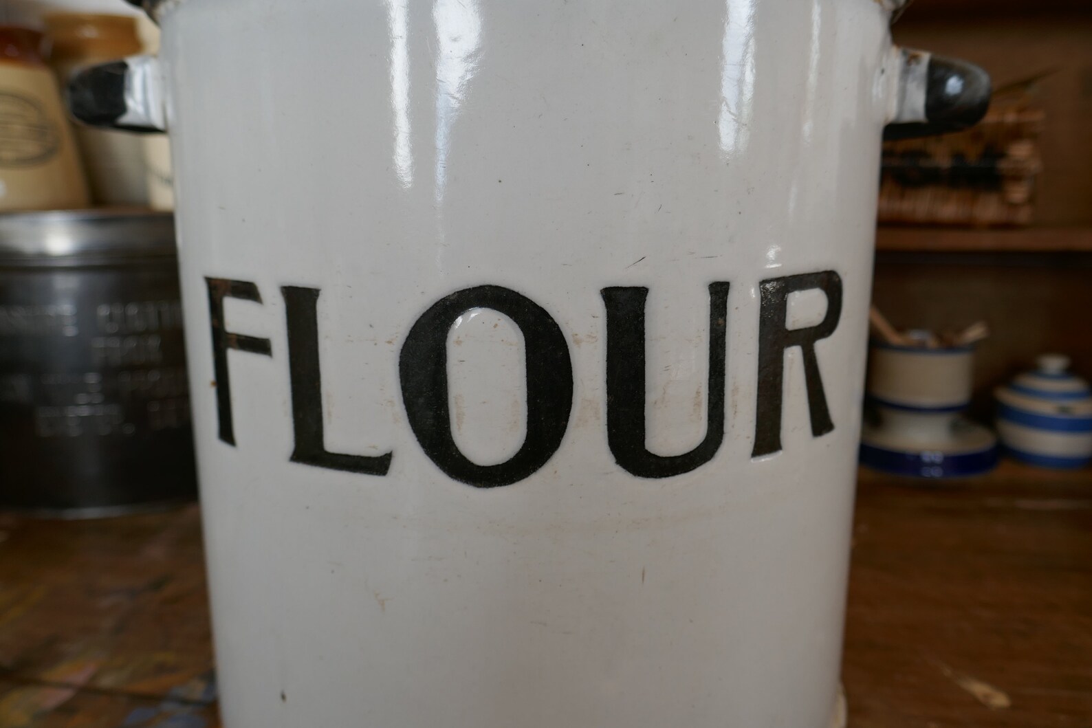 Vintage Enamel Flour Bin Vintage Flour Bin Flour Store Etsy UK