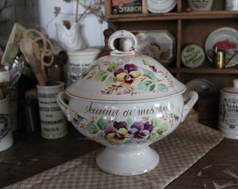 Antique French Ironstone Tureen: Ironstone Kitchen Decor