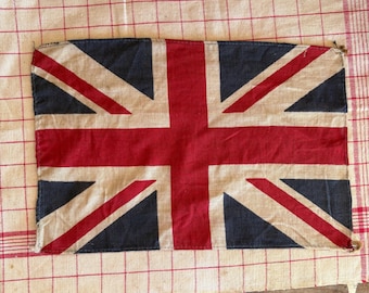 Vintage Cotton Union Jack Flag - British Made 1930s