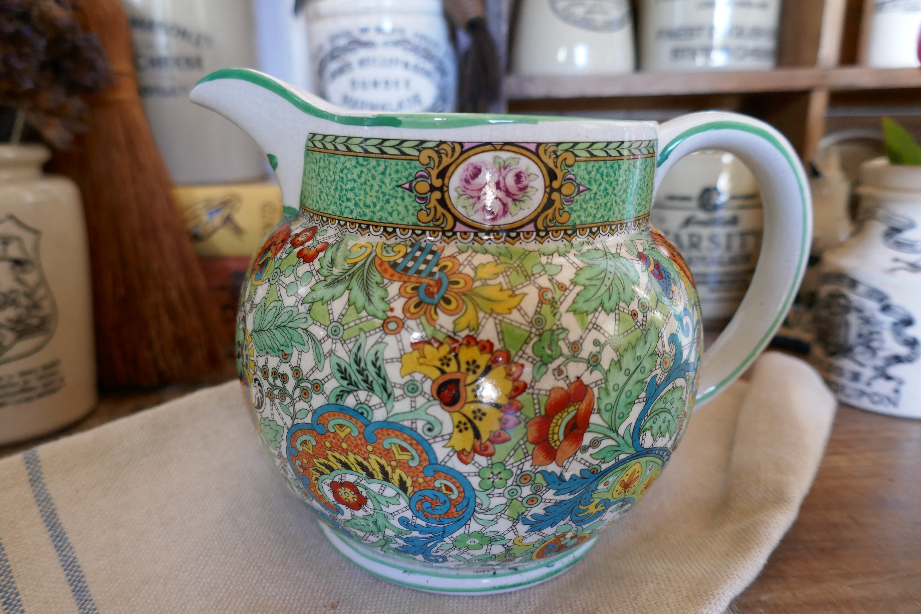 Antique Ceramic Jug Antique Jug Ironstone Jug Vintage Etsy UK