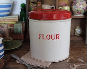 Barattolo vintage per farina Tala: contenitore da cucina britannico degli anni '50