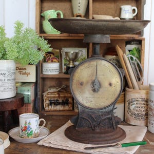 Brass Weighing Scale- Salter Brass Face Scales - Kitchen Scale - Vintage Scale - Brass Scales - Farmhouse Decor - Scales -Kitchen