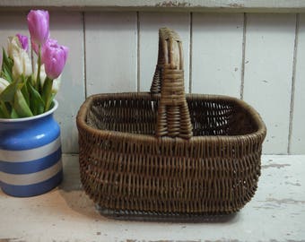 Vintage Wicker Basket - Wicker Basket - Market Basket - Vintage Basket - Wicker Basket - Picnic Basket - Wicker Picnic Basket - Storage
