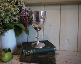 Antique English Silver Plate Trophy: Ralph Lauren Sytle Decor