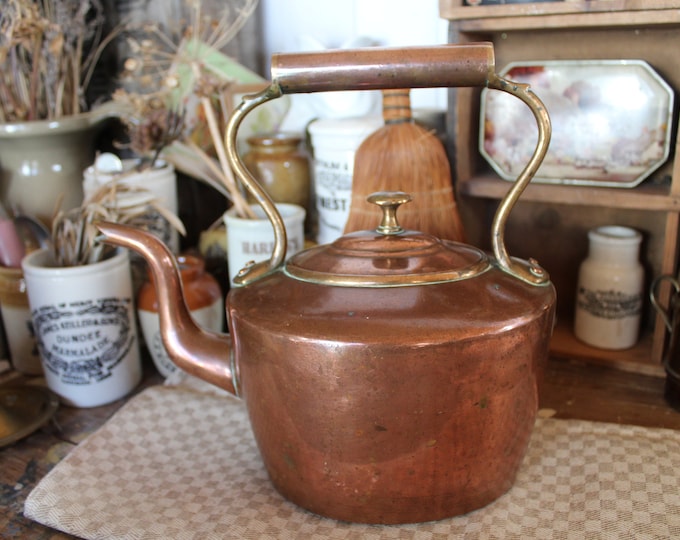 Large Antique Copper Kettle Copper Kettle Antique Copper Tea Pot