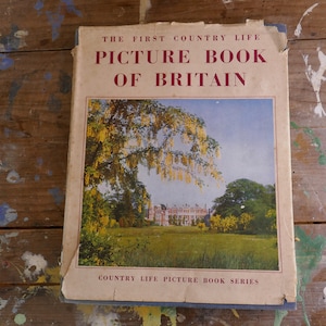 Vintage England Guide Book - Bilderbuch - Englisches Buch - England Karte - British Guide Book - Vintage Landkarten - Kartenbuch - Fotobuch