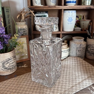 Vintage whisky karaf - kristallen karaf - vintage gin karaf - vintage kristallen karaf - whisky karaf - bar decor karaf - bar decor