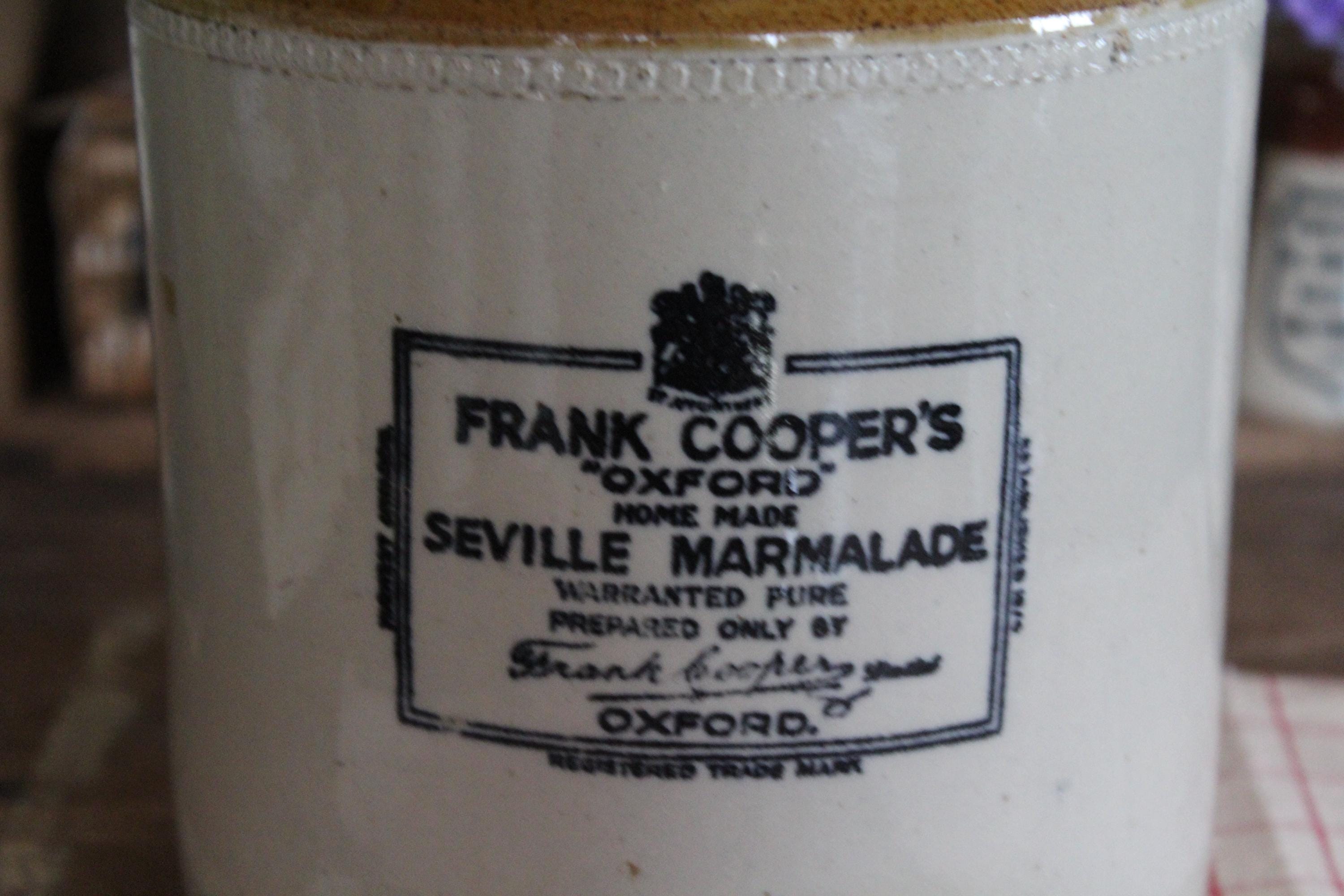 RARE XL Antique Frank Cooper Marmalade Jar – English Advertising