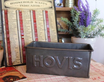 XL Vintage Hovis Loaf Tin – Circa 1950s Bakery Baking Pan, Herb Planter
