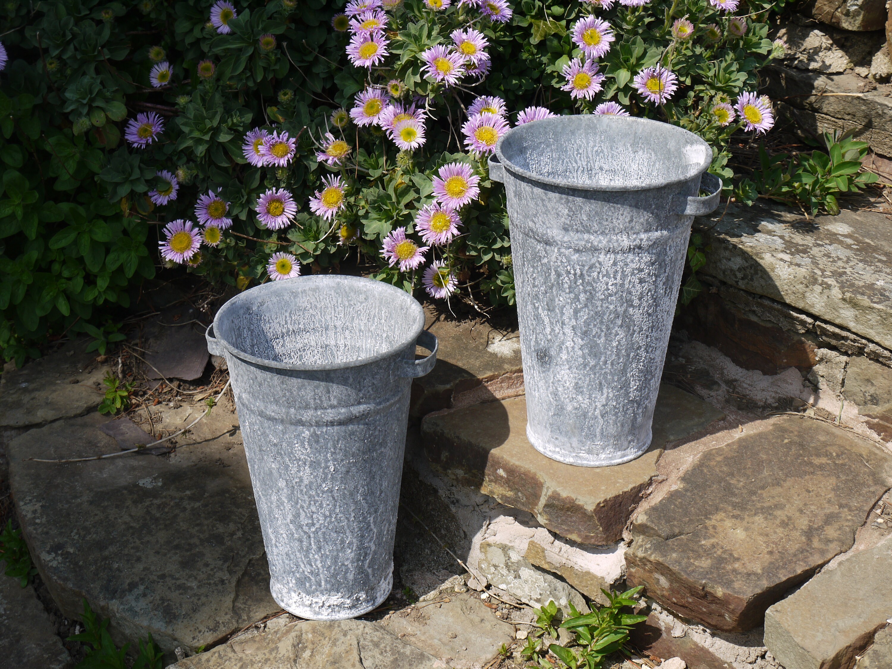 Vintage Flower Bucket Vintage Metal Garden Planter Vintage Etsy UK