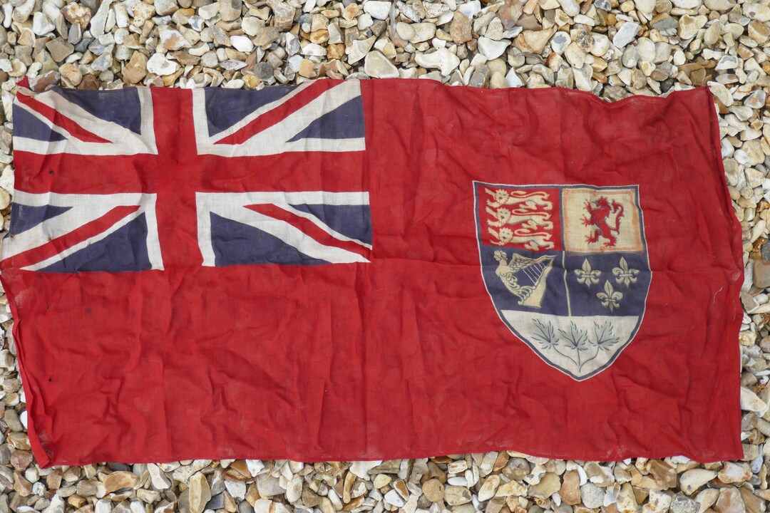 Vintage Canadian Red Ensign Flag Commonwealth Flag Vintage Etsy