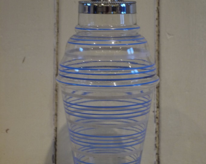 Retro Glass Cocktail Shaker 1960s Etsy