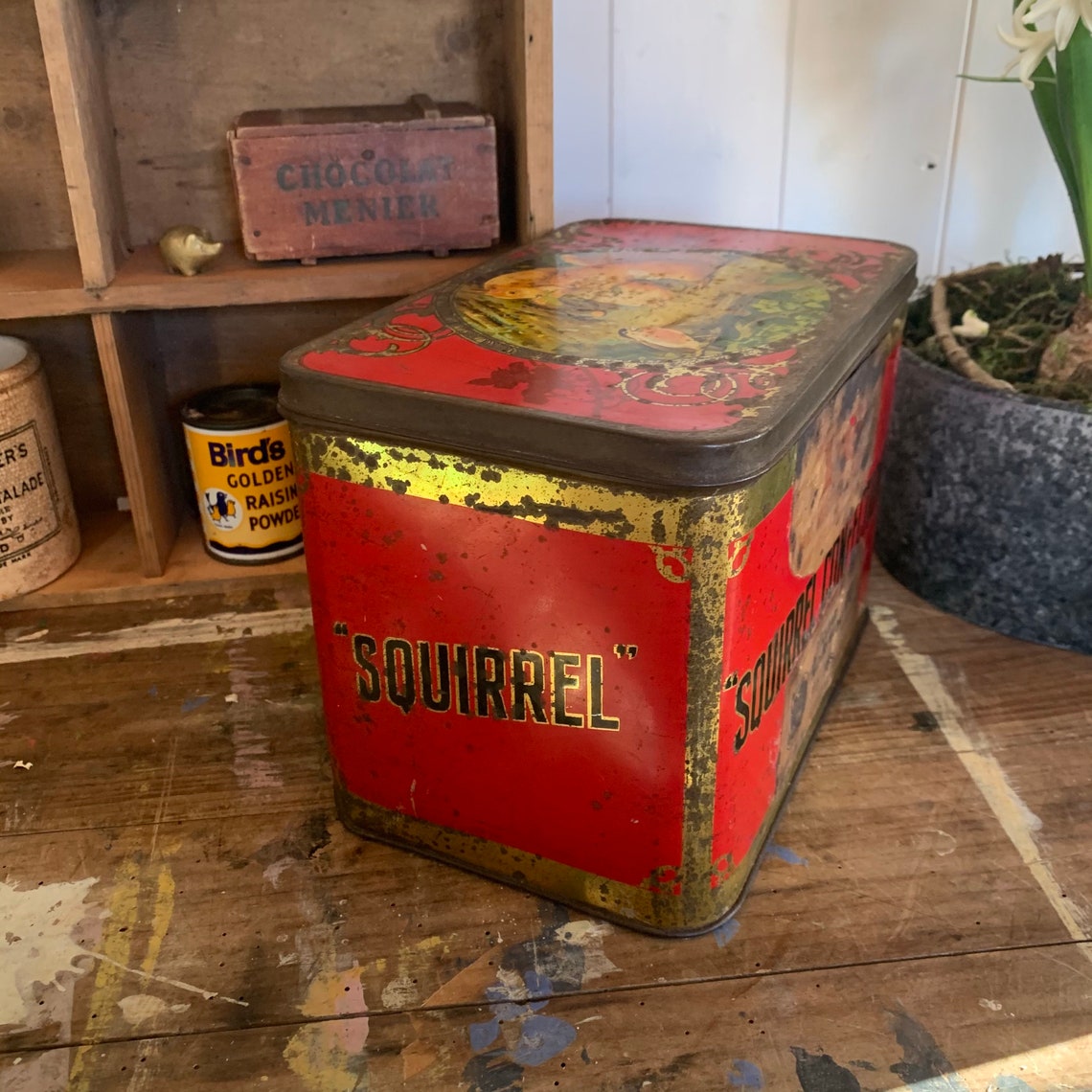 Large Vintage Tin Vintage Candy Tin Vintage Sweet Tin Etsy