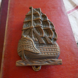 Vintage Large Brass Door Knocker -  Ship Door Knocker - Antique Door Knocker - Brass door knocker - Nautical  Knocker - Gallion Door Knocker
