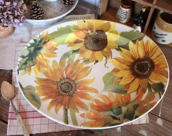Vintage Large Emma Bridgewater Sunflower Platter: English Plate