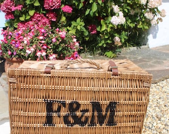 Vintage Fortnum and Mason Picnic Hamper: Decorative Storage Basket