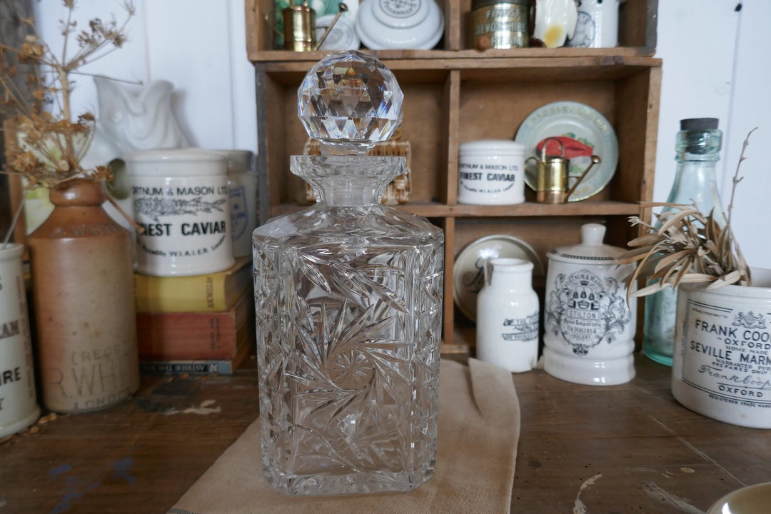 Vintage Whisky Decanter Crystal Decanter Vintage Gin Etsy