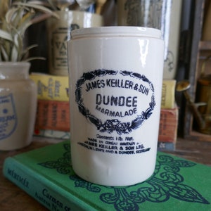 Antique English Advertising Pot - Marmalade Jar - Dundee Marmalade - Antique Marmalade jar - Jam Jar - Kieller Jar - Crock