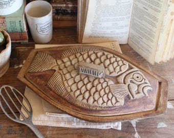 Vintage Studio Pottery Fish Tureen: Coastal Decor