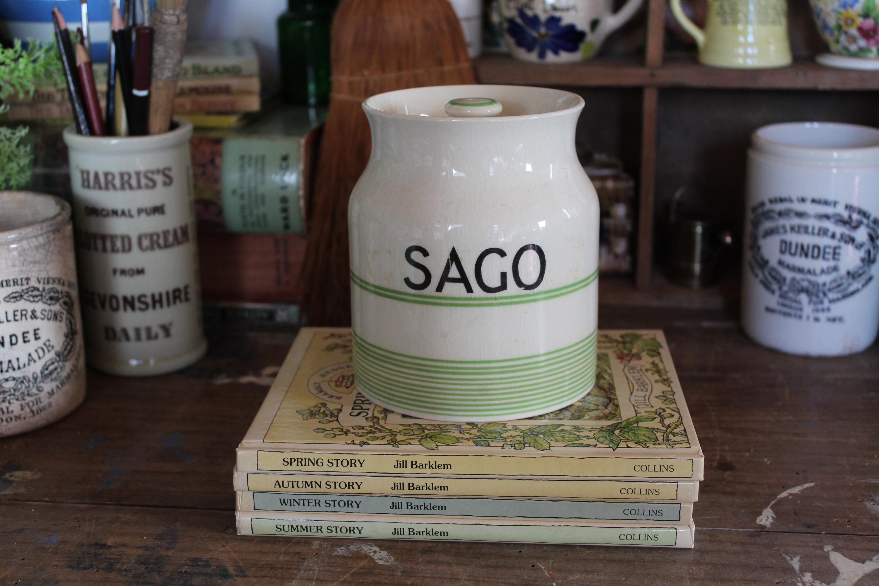 Vintage 1930s Kleen Kitchen Brand Kitchen Canister, English Kitchen Canister, Art Deco, Kitchen Canister, Sago Storage jar, storage Caddy