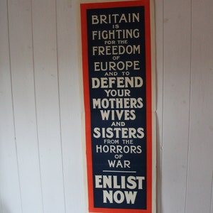 RARO ORIGINALE Poster di guerra britannico della prima guerra mondiale - Poster di guerra originale - Poster antico della prima guerra mondiale - Poster antico originale - Poster vintage - Pubblicità