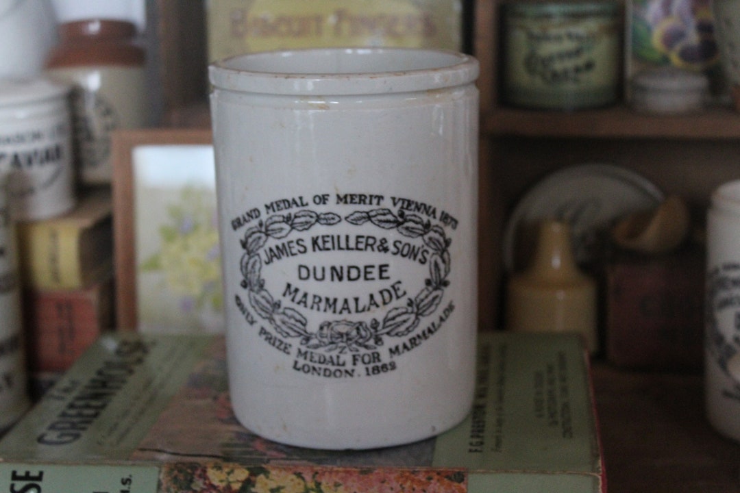 Large Antique Jar, Marmalade Jar, Large Dundee Marmalade 2lb, Antique Marmalade Jar, Jam Jar