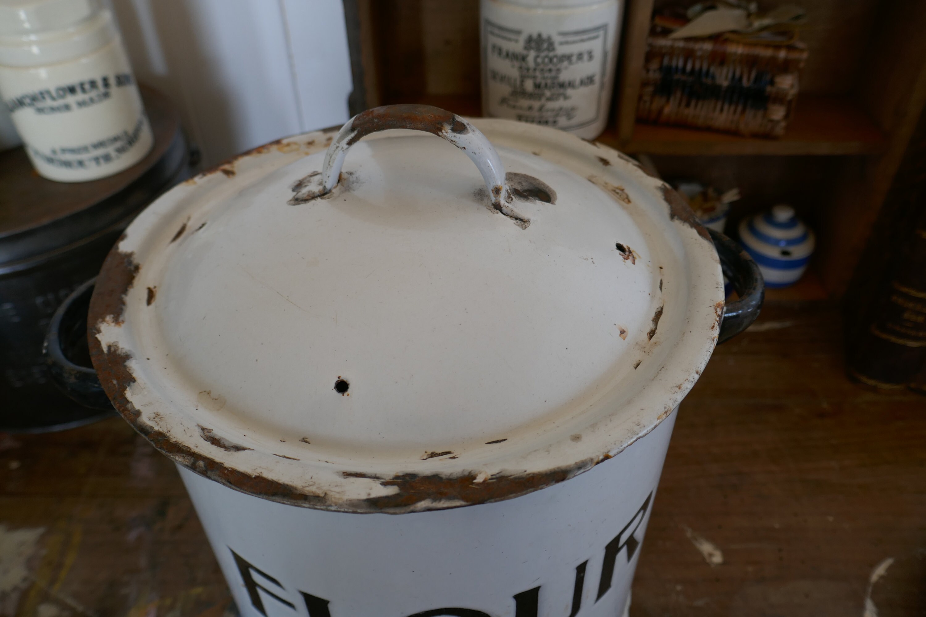 Vintage Enamel Flour Bin Vintage Flour Bin Flour Store Etsy UK