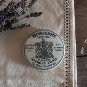 Antiker Werbetopf - Antikes Werbeglas - Pastentopf - Burgess Pastentopf, Englischer Werbetopf, Bauernhausdekor, Antiker Topf,