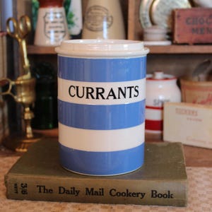 pot de cuisine en cornishware vintage, cornishware vert et blanc, cornishware vintage, bidon de cuisine vintage, poterie verte T G, pot