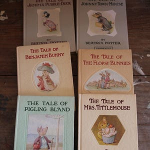 Vintage Beatrix Potter Books, Set of 6 Beatrix Potter Books, Vintage Beatrix Potter Books - Vintage Beatrix Potter Children&#39;s Books, Beatrix