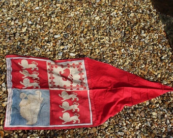 RARE Antique Royal Standard Flag - Antique British Flag - Antique English Flag - Vintage Flag - Royal  Flag - Vintage Royal Standard Flag