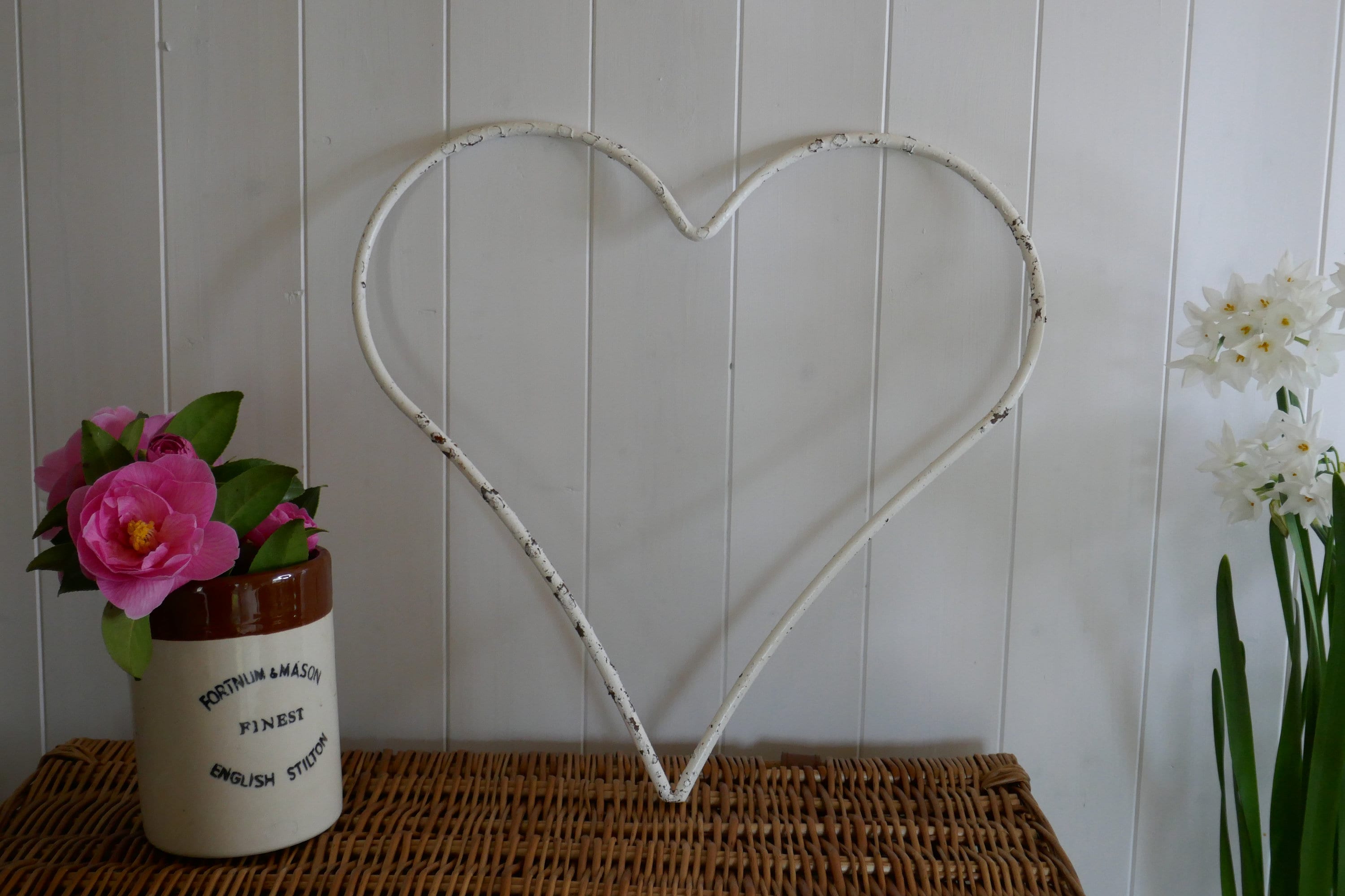 Rustic Metal Heart - Wall Hanging Heart - Metal Heart - Rustic Decor - Rustic Heart - farmhouse decor - Hanging Heart - Heart Wreath