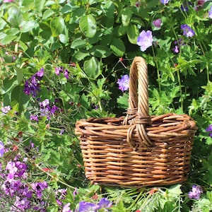 Vintage French Trug Basket, Wooden Trug Basket, Vintage Basket, French Gardening Basket, Trug Basket, Gardening Basket, Storage Basket
