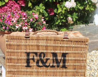 Vintage Fortnum and Mason Picnic Hamper: Decorative Storage Basket