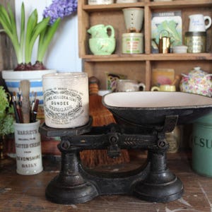 Vintage English Scale, Vintage Scale, Kitchen Scale, Kitchen Scales, Antique scale, Farmhouse Scale, White Scale, Farmhouse, Black Scale
