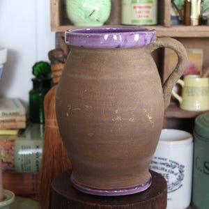 Vintage European Stoneware Jar, Vintage Confit Pot, Stoneware Pot, Stoneware Confit Jar, Vintage Earth ware Pot, Farmhouse Decor, French pot