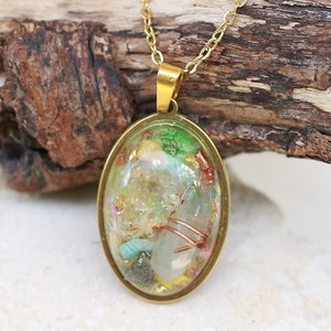 20x30mm Orgonite Pendant ~ Aquamarine