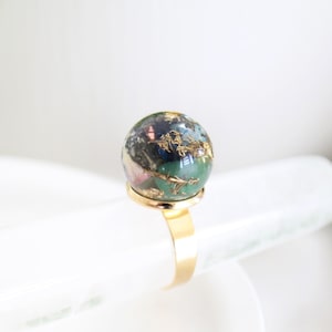 16mm Orgonite Ring ~ Green Aventurine